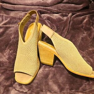 Eileen Fisher Tan Heeled Slingback Sandals